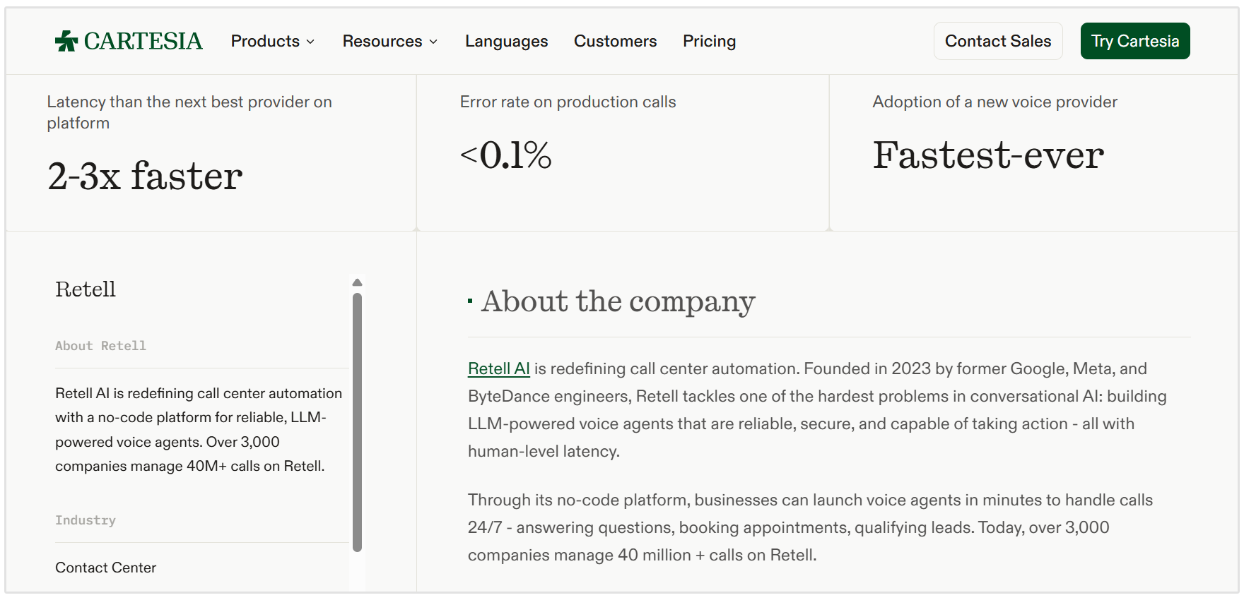 Cartesia case study example